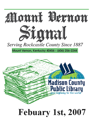 cover image of Mount Vernon Signal 02/01/2007